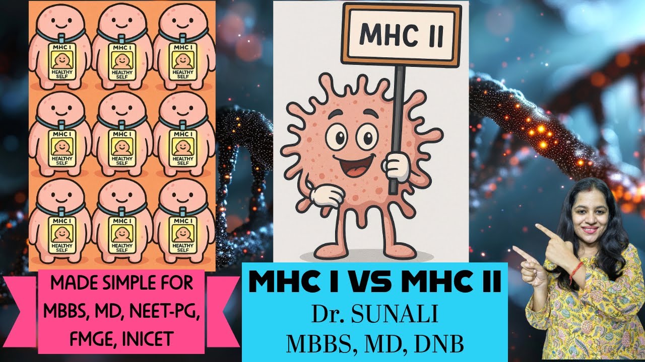 MHC Explained | Class I vs Class II | Immunology Made Easy for MBBS, MD, NEET PG, INICET, FMGE)