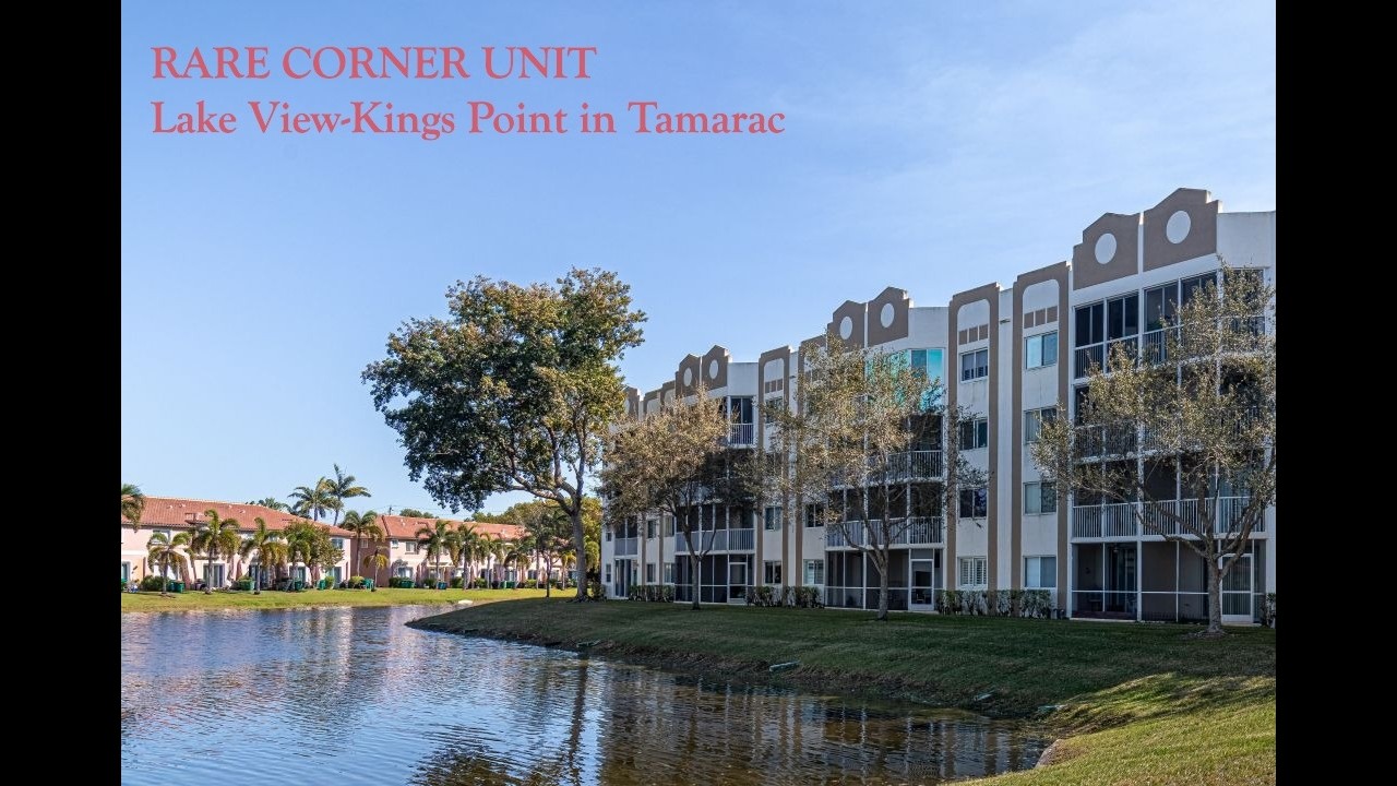 STOP Scrolling! Rare Corner Unit in Kings Point Tamarac – Lake View + Bonus Room  55+ Condo for Sale