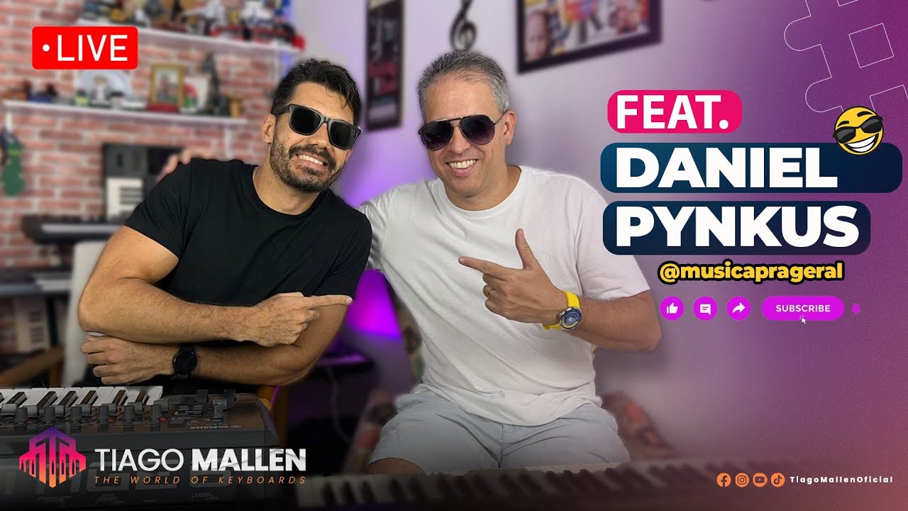 LIVE TIAGO MALLEN CONVIDA : DANIEL PYNKUS (@musicaprageral )#tecladista