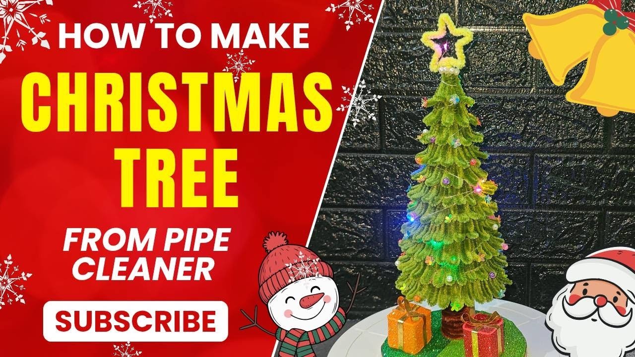 Make this beautiful Pipe Cleaner Christmas Tree | Christmas Craft | DIY