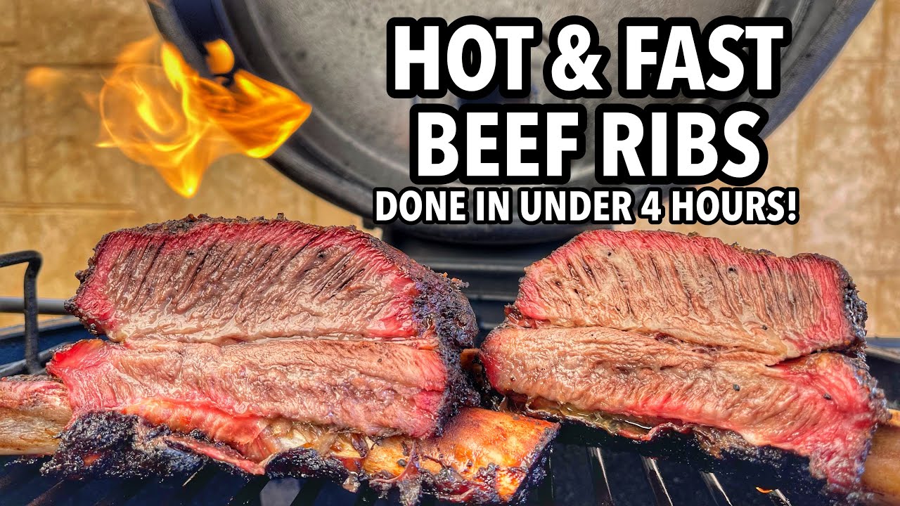 How to Smoke Beef Ribs Hot and Fast in a Charcoal BBQ