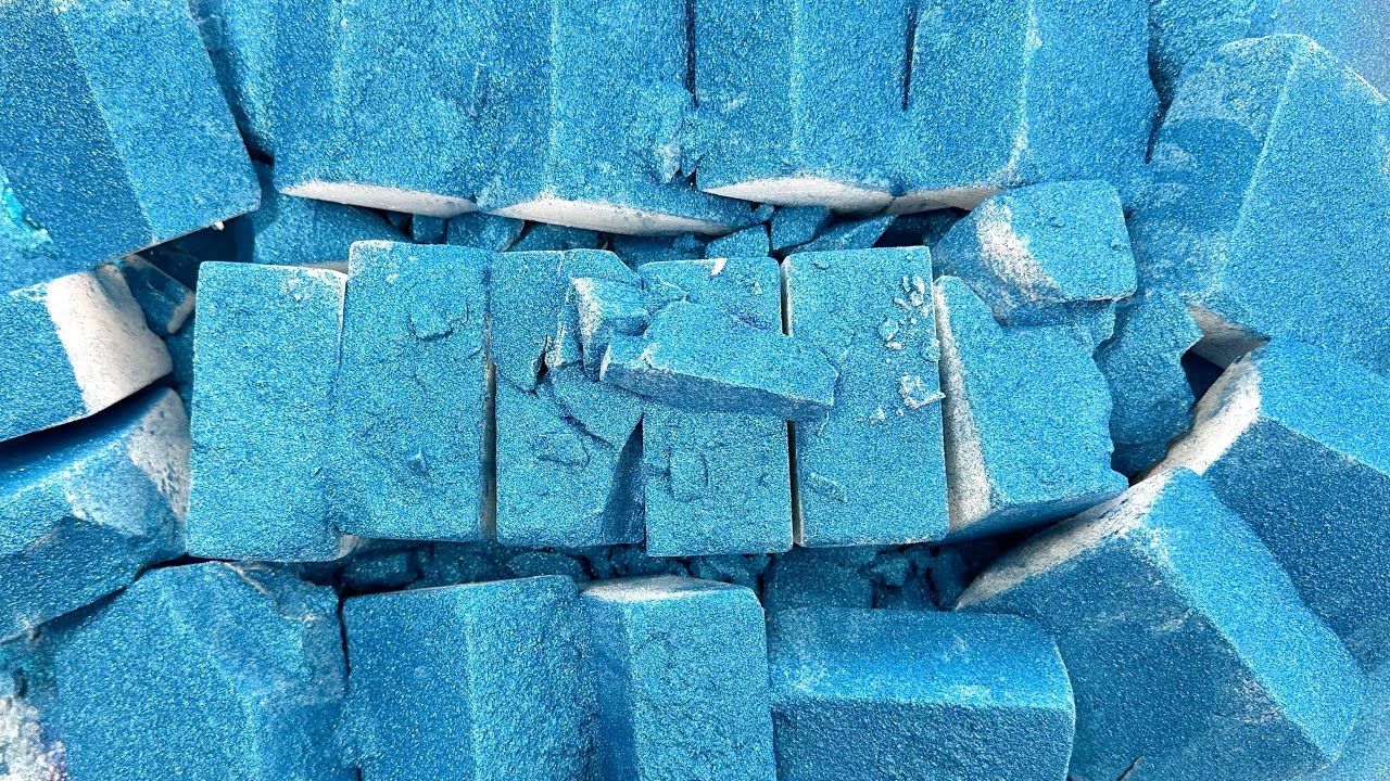 🤍Fresh, Soft Chalk Blocks w/ Blue Powder💙 | ASMR