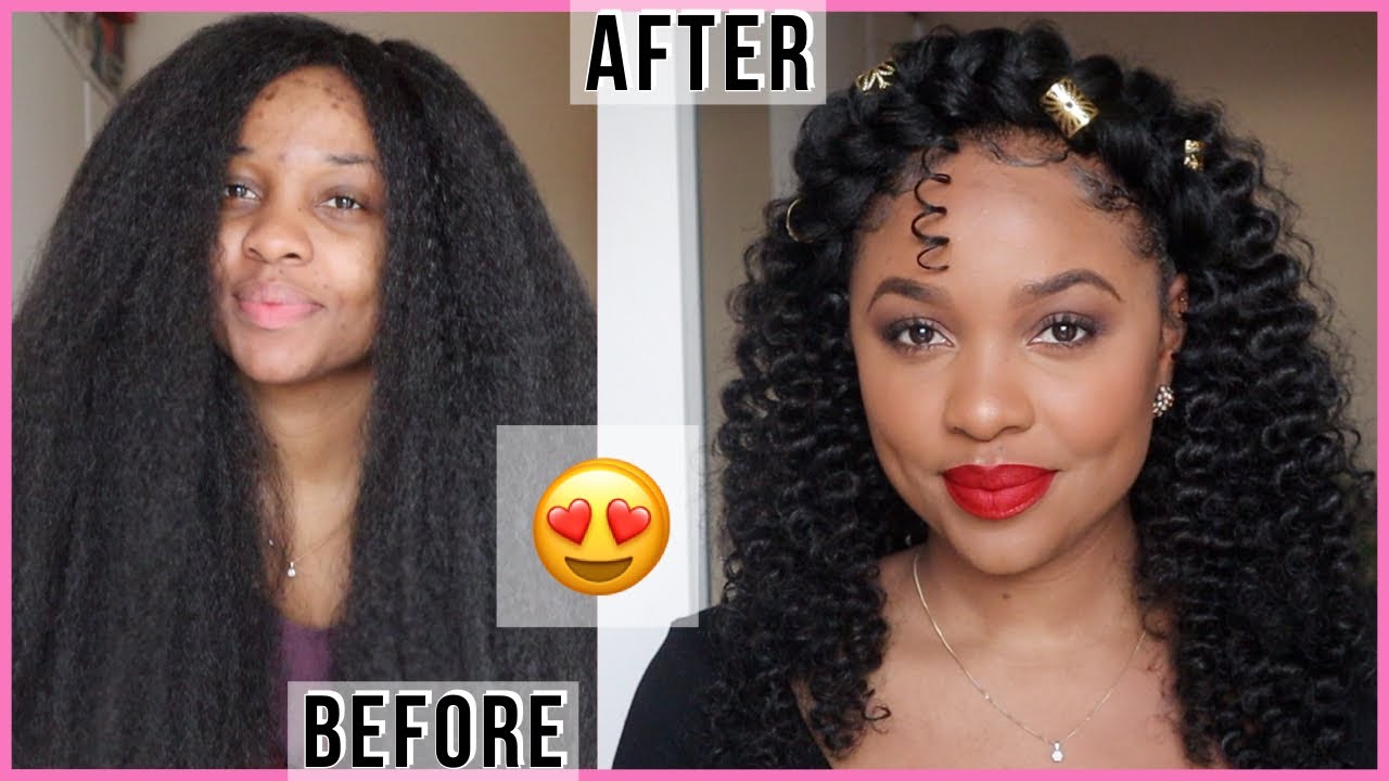 Easy Protective Holiday Slay! Halo Braid x Curls | Kanekalon Braiding Hair
