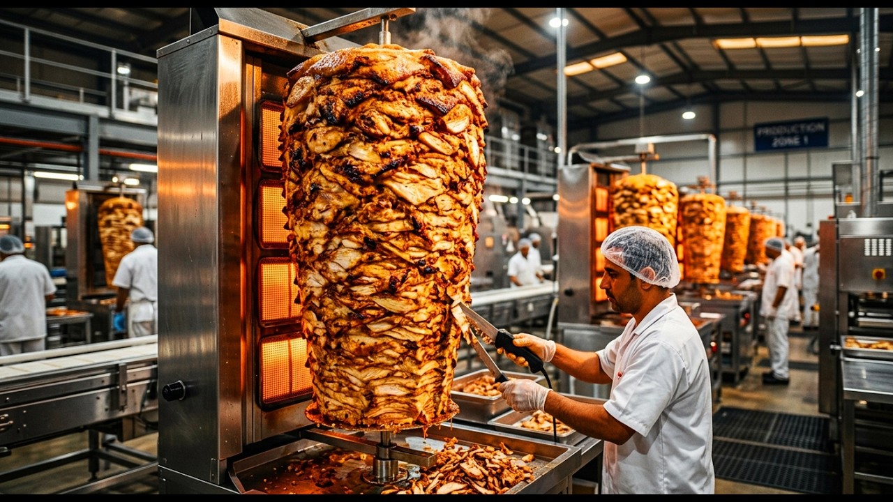 2 Million Shawarma Cones EVERY DAY (Inside America’s Largest Factory)