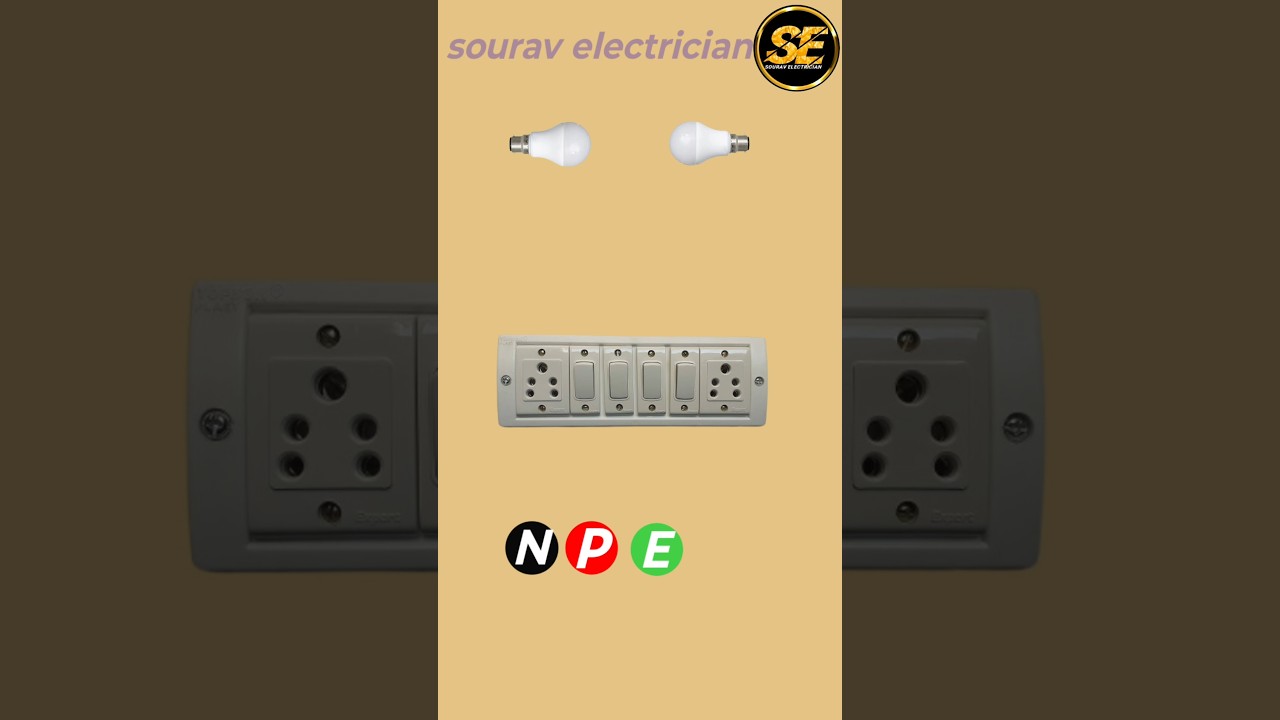 4 switch 2 socket connection | 8 modular board wiring #electrical #wiring #panelwiring #drawing
