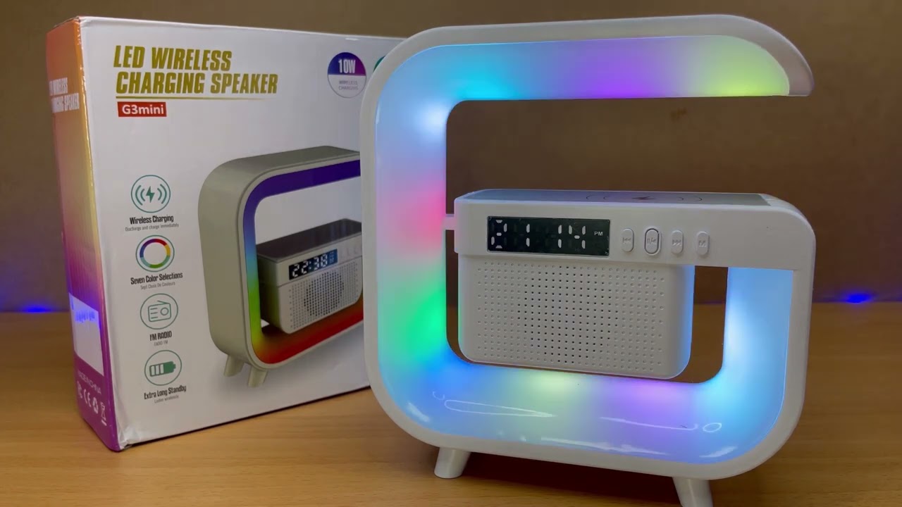 How to set up Time and Alarm in HM G3mini LED WIRELESS CHARGING SPEAKER. UNBOXING & TEST
