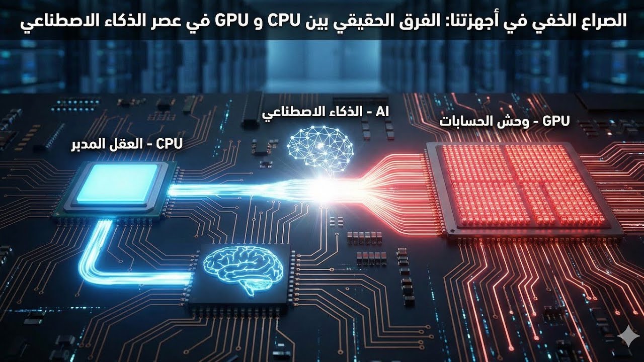 الصراع الخفي في أجهزتنا: الفرق الحقيقي بين CPU و GPU في عصر #الذكاء #الاصطناعي؟