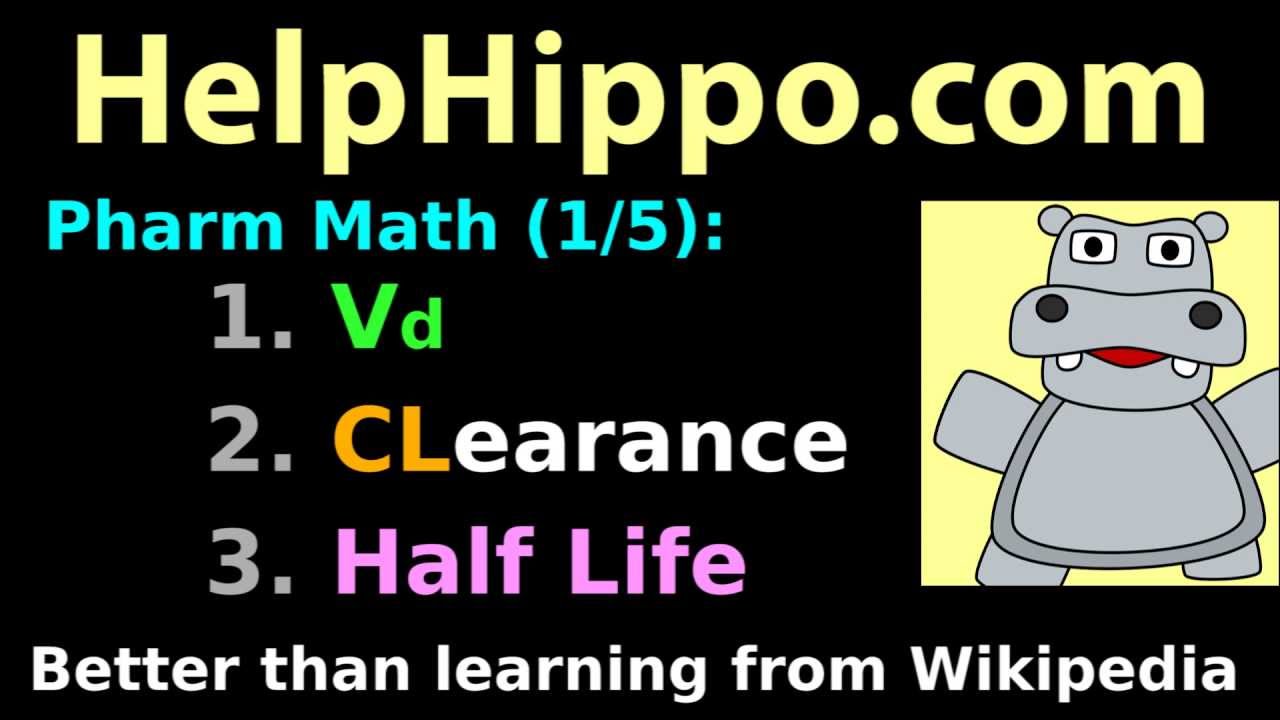 Pharmacokinetics: Vd, Clearance, Half-life: Calculation Drug Distribution, Elimination, Rate