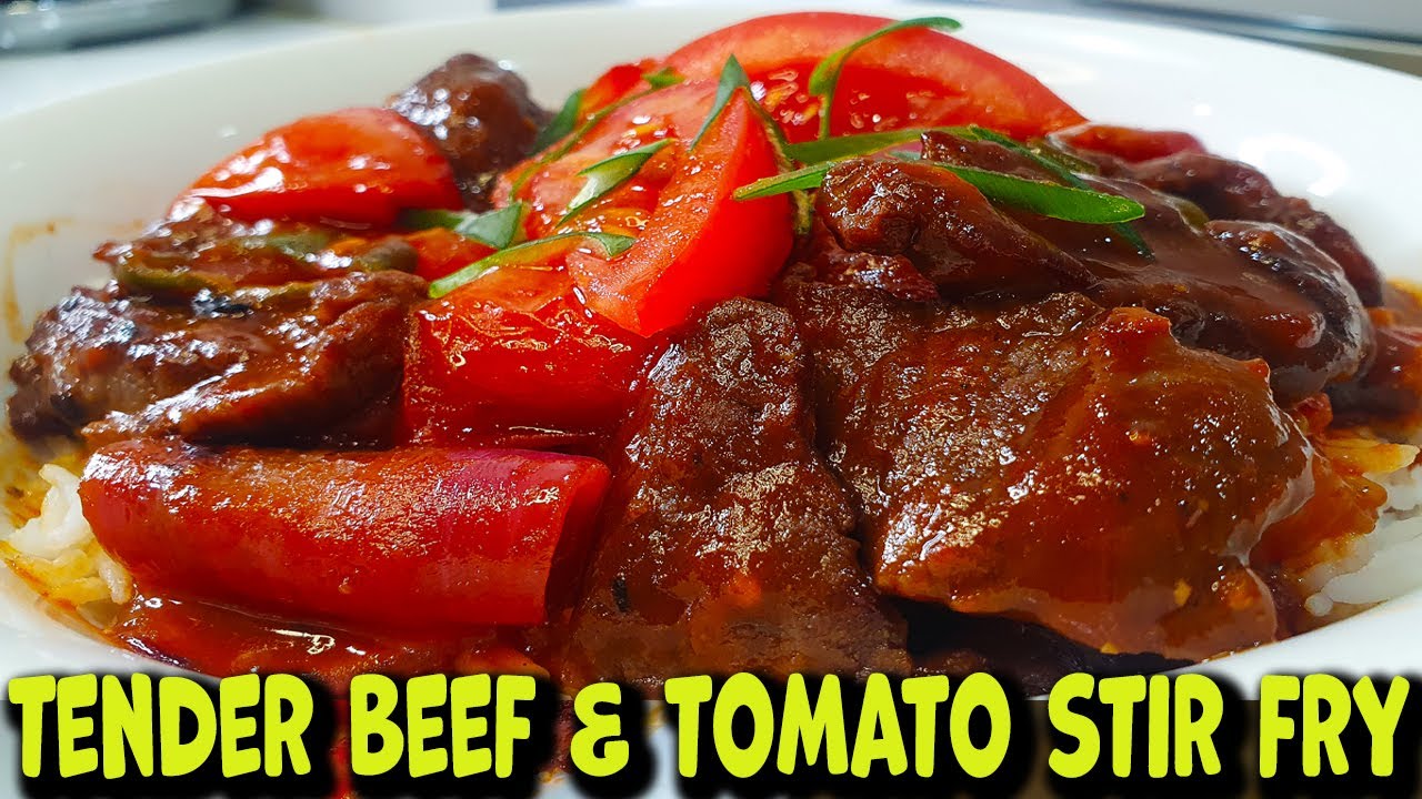 Beef and Tomato Stir Fry & the Secret to Tender Beef.