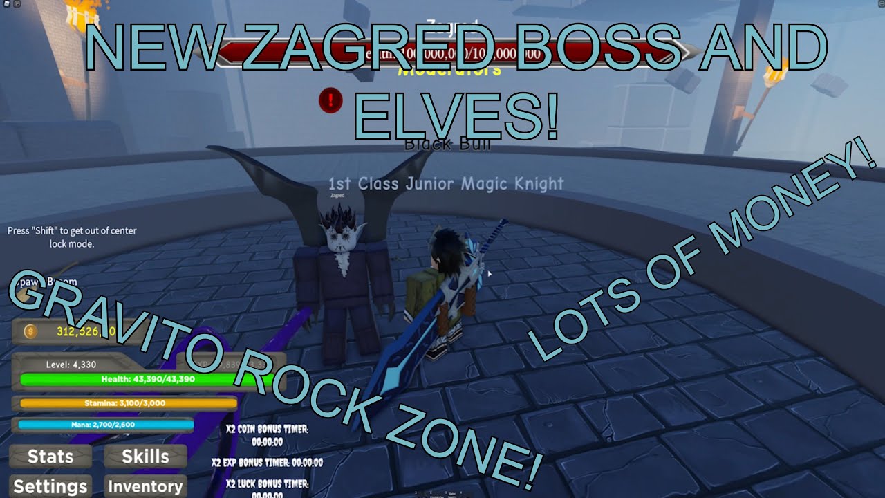New Zagred Boss and Elves! (LOTS OF MONEY) | Black Clover Kingdom Grimshot Roblox