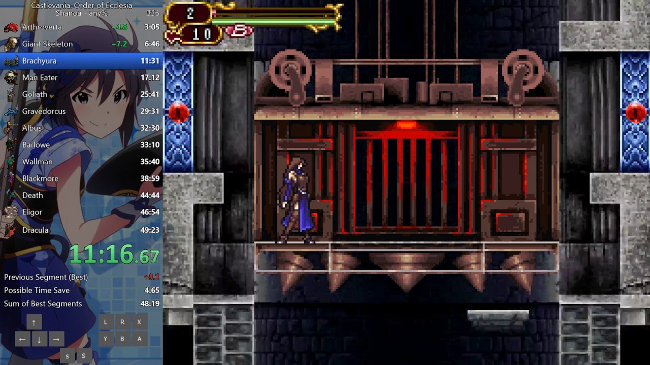 Castlevania: Order of Ecclesia - Shanoa, any% in 48:59