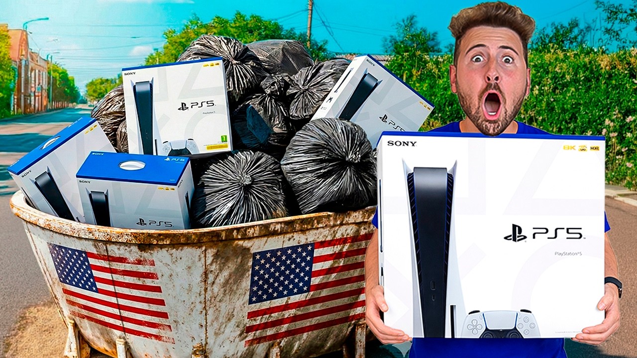 ENCONTREI UM LIXÃO DOS ESTADOS UNIDOS SÓ COM ITENS NOVOS E RAROS! *PS5