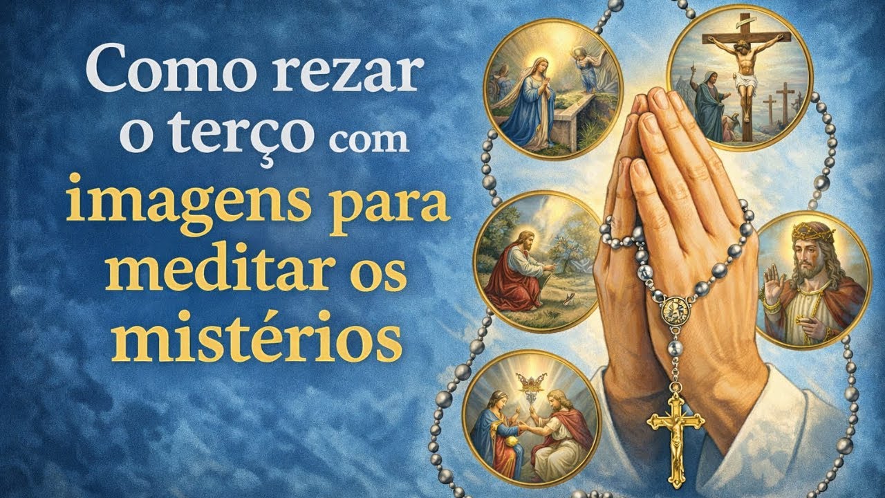 Como rezar o terço com imagens para meditar os mistérios