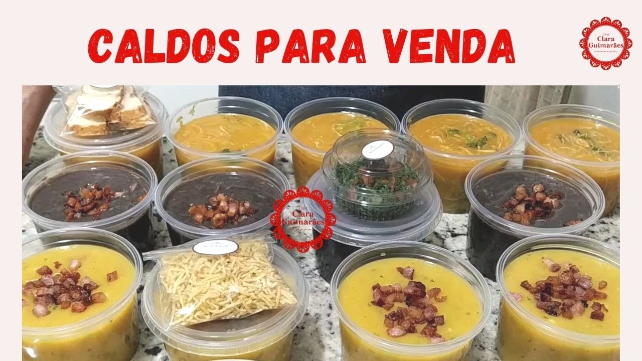 Curso gratuito de Caldos para venda, produção, congelamento e comercialização