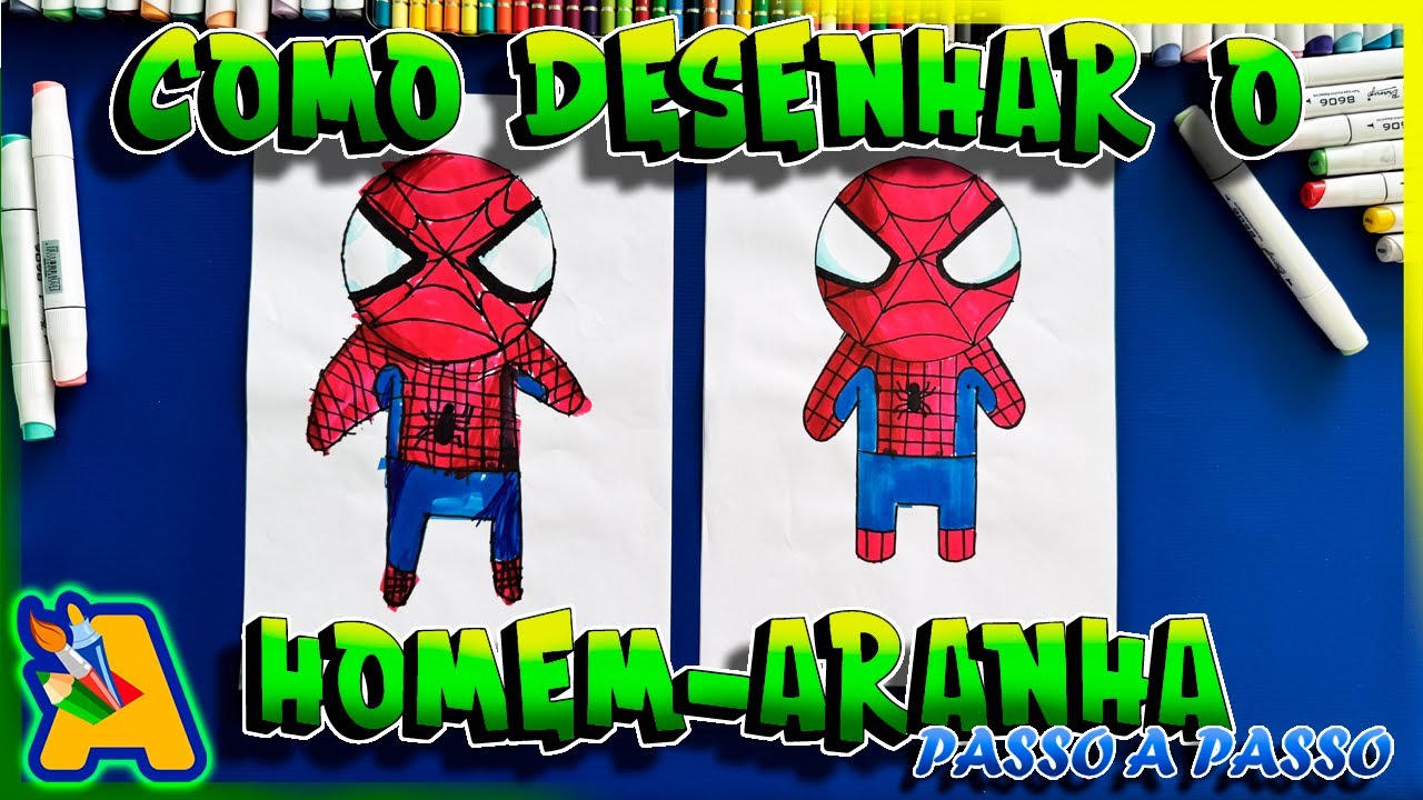COMO DESENHAR O HOMEM ARANHA PASSO A PASSO