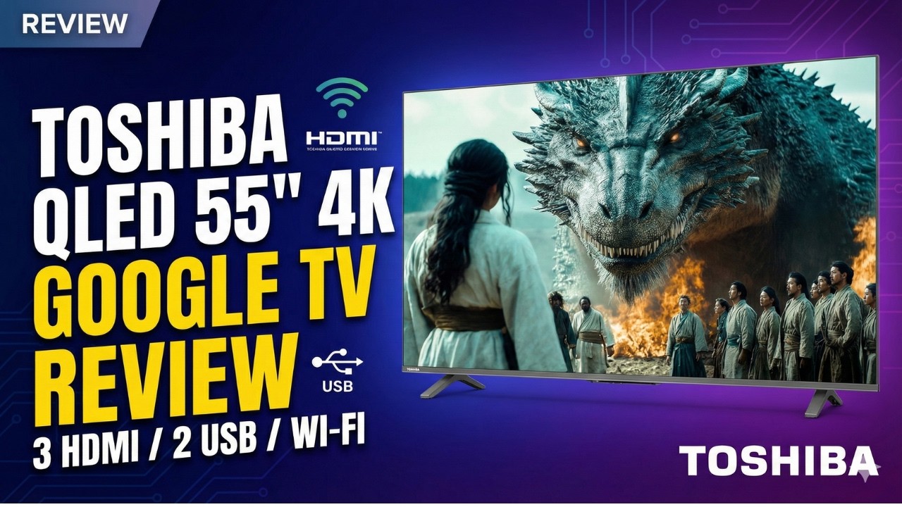 Smart TV QLED 55” 4K Toshiba Vale a Pena em 2026 ? 🔥 Imagem Surreal com Google TV e Dolby Vision!