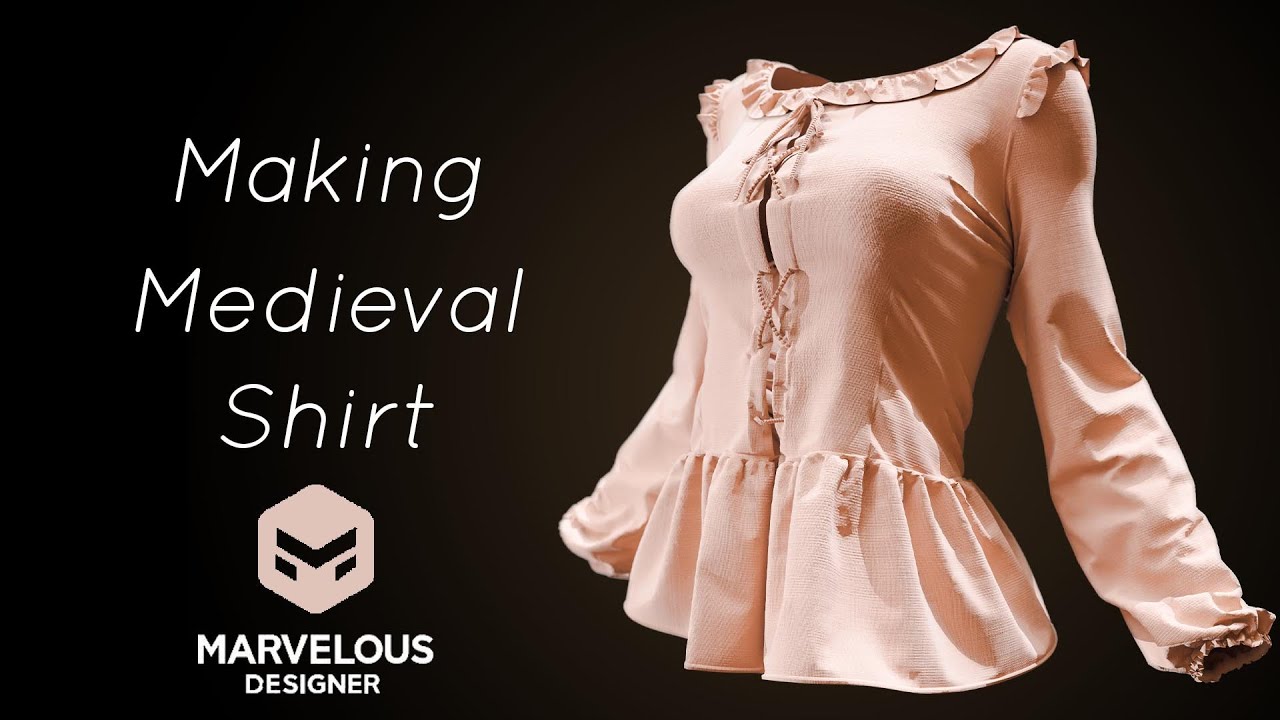 making medieval shirt in  marvelous designer / clo3d