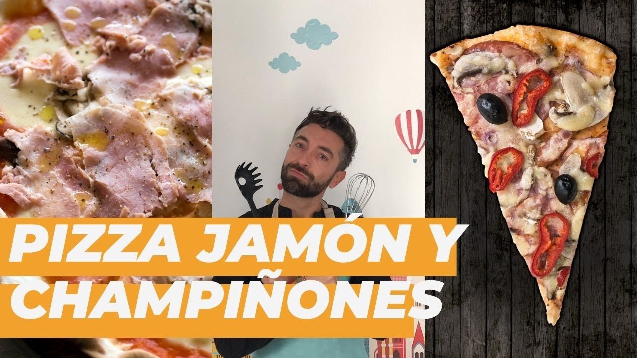 🍕 Trucos para la PIZZA JAMÓN Y CHAMPIÑONES 🍕 La pizza prosciutto e funghi que los italianos aman 🇮🇹