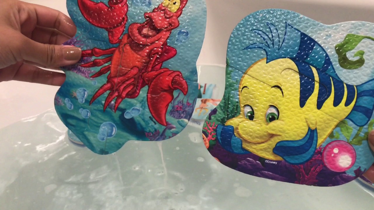 Disney Princess 4 Bath Puzzle - mermaid unboxing and review