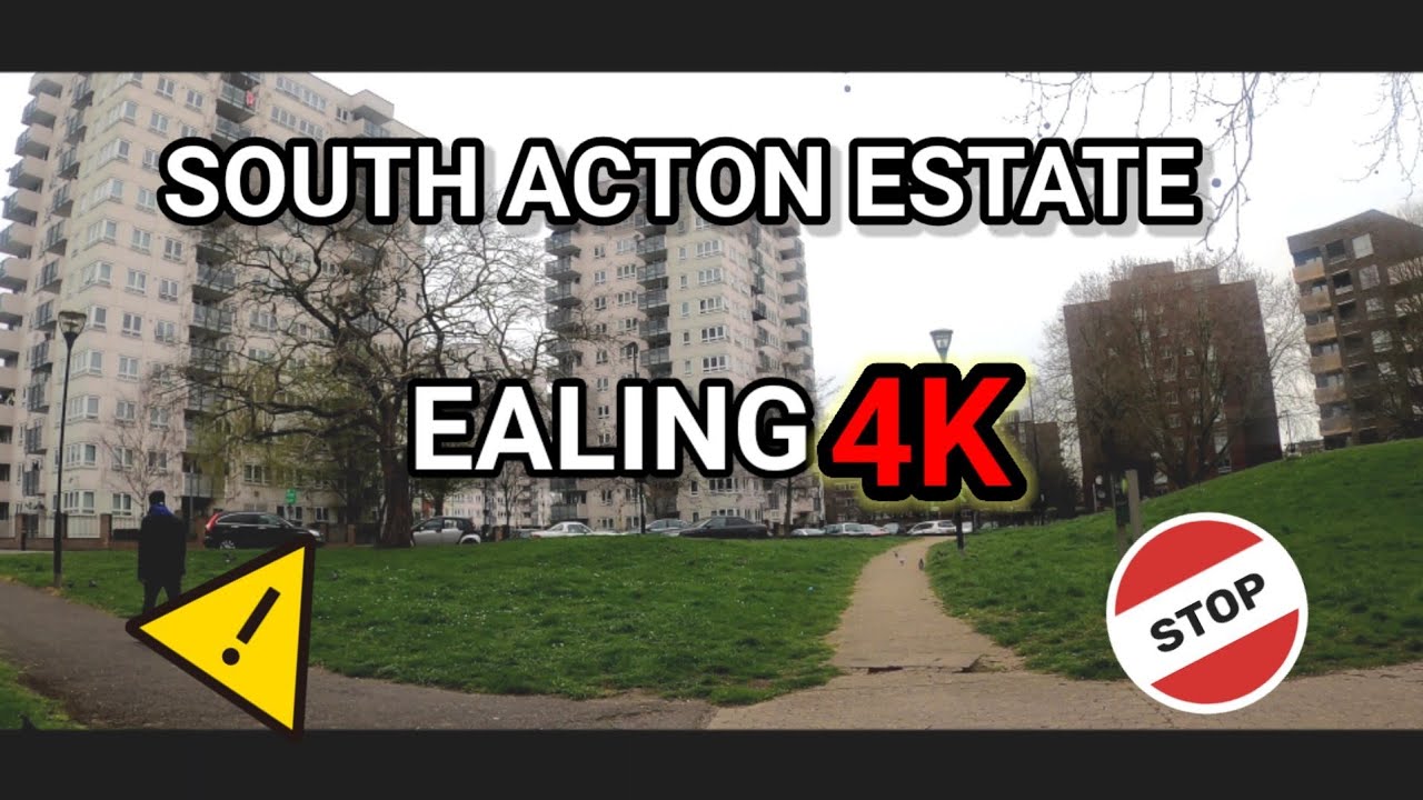 WALKING THE SOUTH ACTON ESTATE IN EALING W3/W4 || LONDON HOODS IN 4K