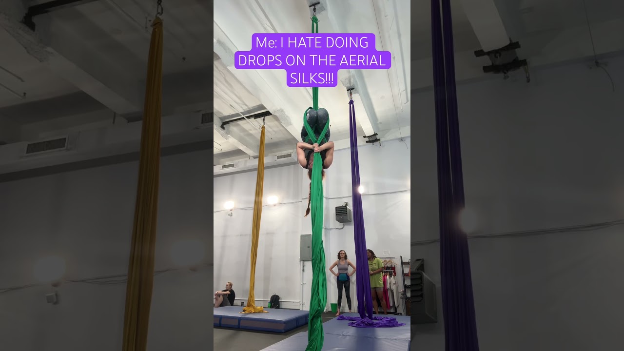 I hate doing drops on the Aerial Silks! #aerialsilks #aerialist #circuseverydamnday