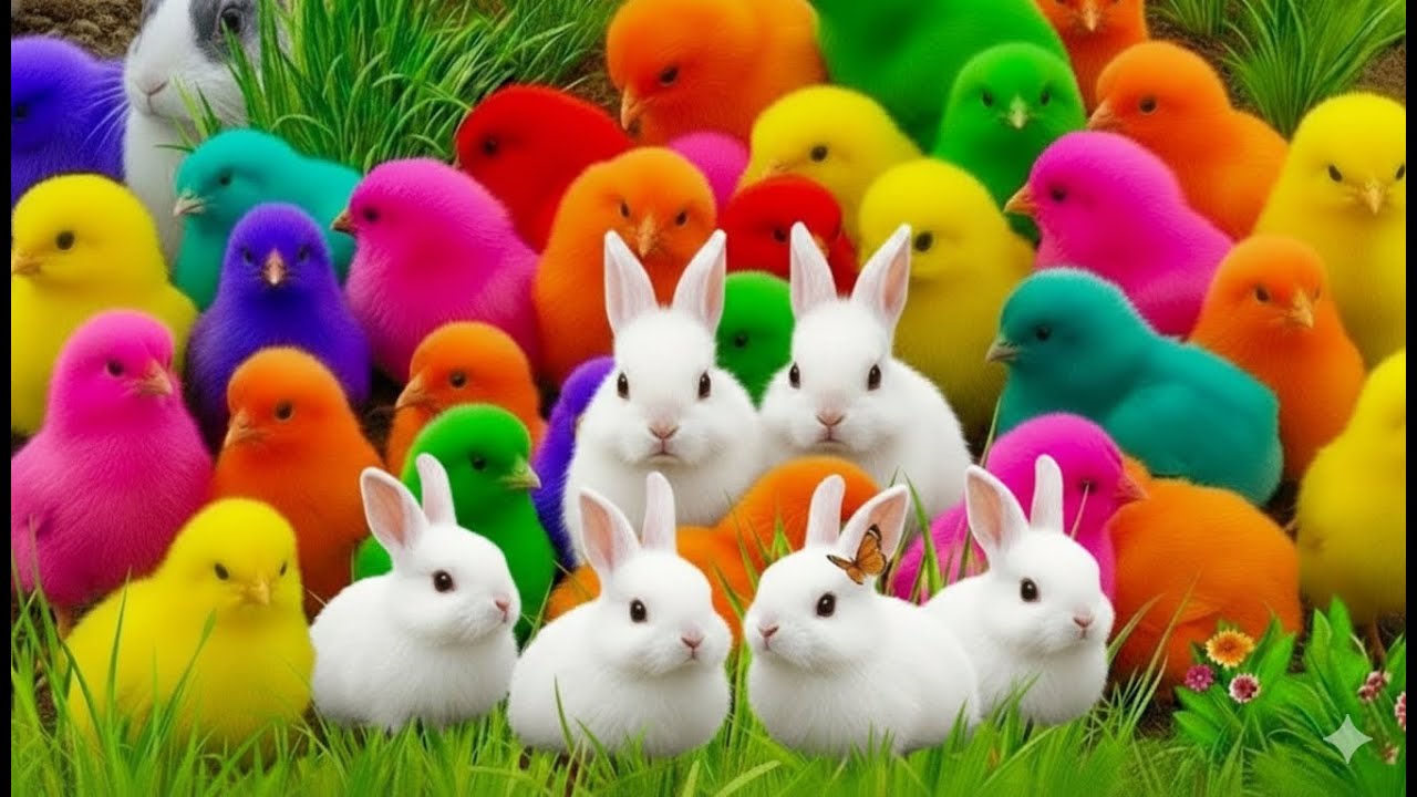 Rainbow Colored Chicks Everywhere 🐥🌈 | Cute Baby Chickens & Ducklings Video 