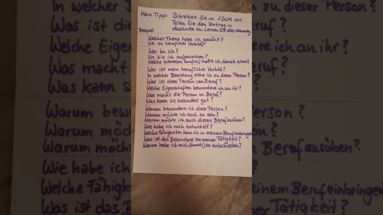 B2 telc Deutsch Test f&uuml;r den Beruf B2 DTB B2 Sprechen Teil 1 Thema Ein berufliches Vorbild