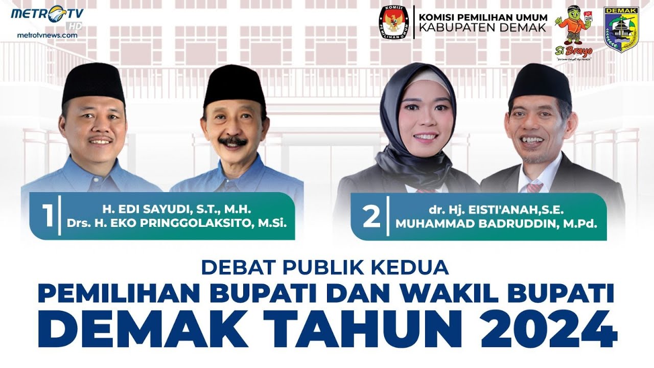 DEBAT PUBLIK KEDUA PEMILIHAN BUPATI DAN WAKIL BUPATI DEMAK TAHUN 2024