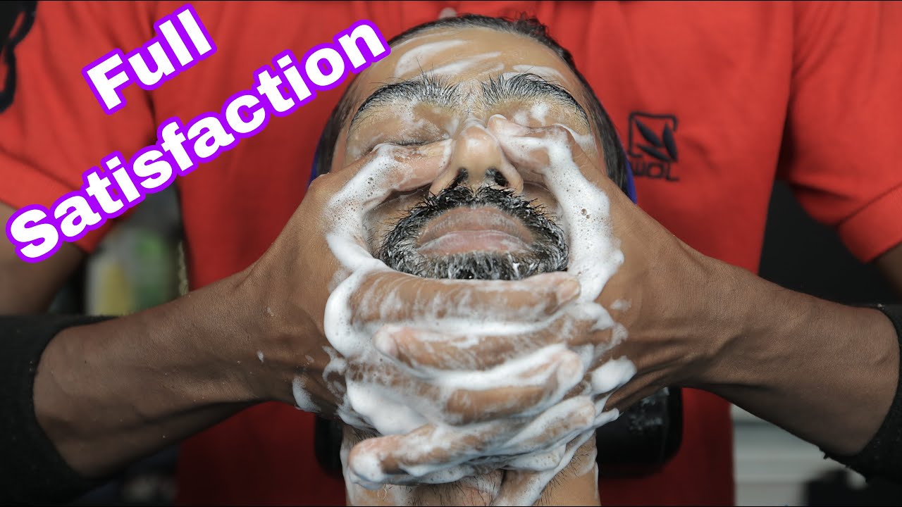 Full Face Treatment With Amazing Relaxation ASMR | Beard Scratching ASMR | Beard Wash ASMR