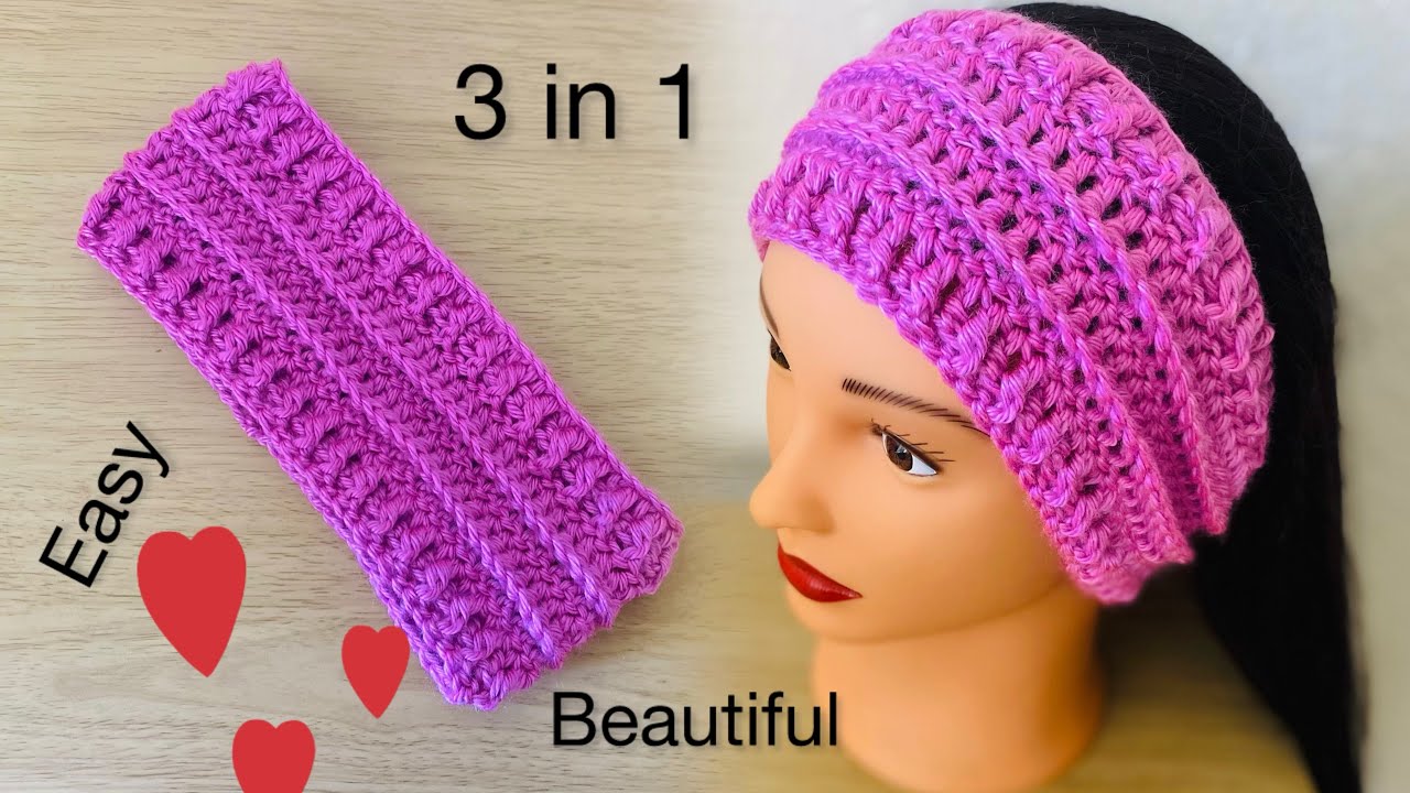 How to crochet 3 in 1 ear warmer | neck warmer | headband
