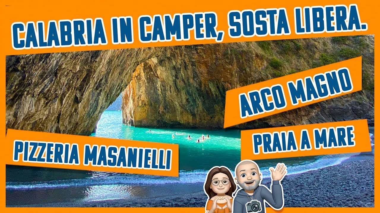 Arco Magno, Praia a Mare! Calabria in Camper in sosta libera, pizzeria Masanielli, 🏖