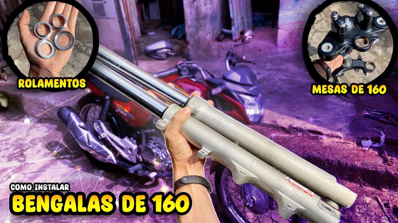 Como instalar as bengalas da 160 na titan 99