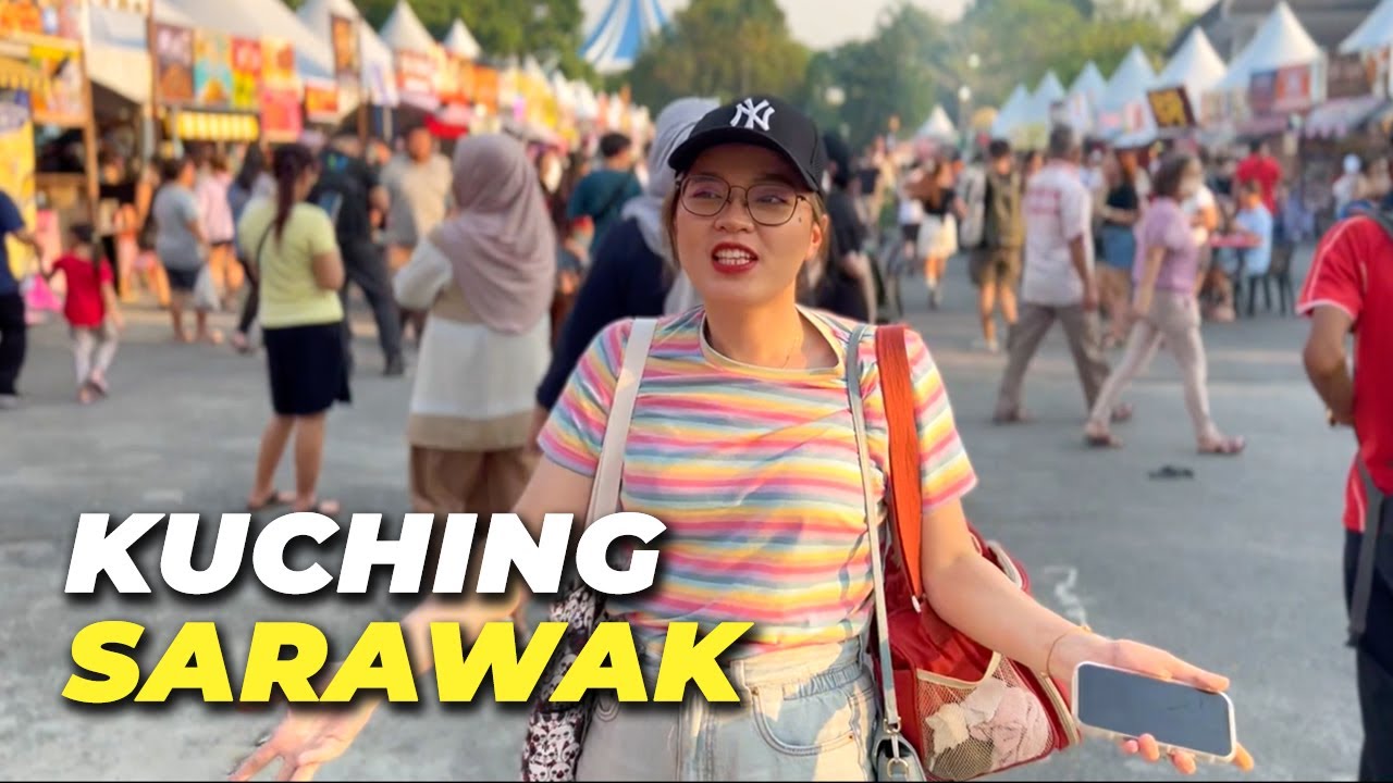 Kuching Sarawak, cari mee kolok, kek lapis, pigi cat museum, food festival & Topspot || Vlog day 3