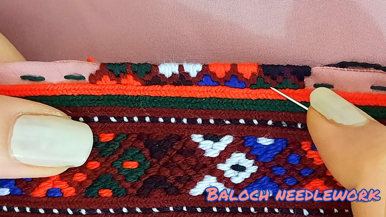 Balochi embroidery tutorial || How to make sarpag Doch || sarzeh || sarzeeg || asteeg sarzeg