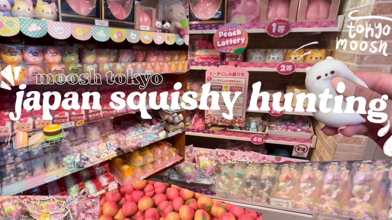 japan moosh squishy shopping 🫧🍡🪞 // harakuju street hunting 🪐—ibloom, sanrio, vending machines 🍧💫