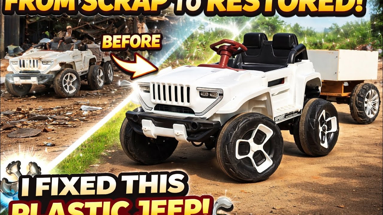 🔥 Shocking Find! I found a plastic Jeep in a scrap shop 😱 Can it be fixed and brought back to life? 