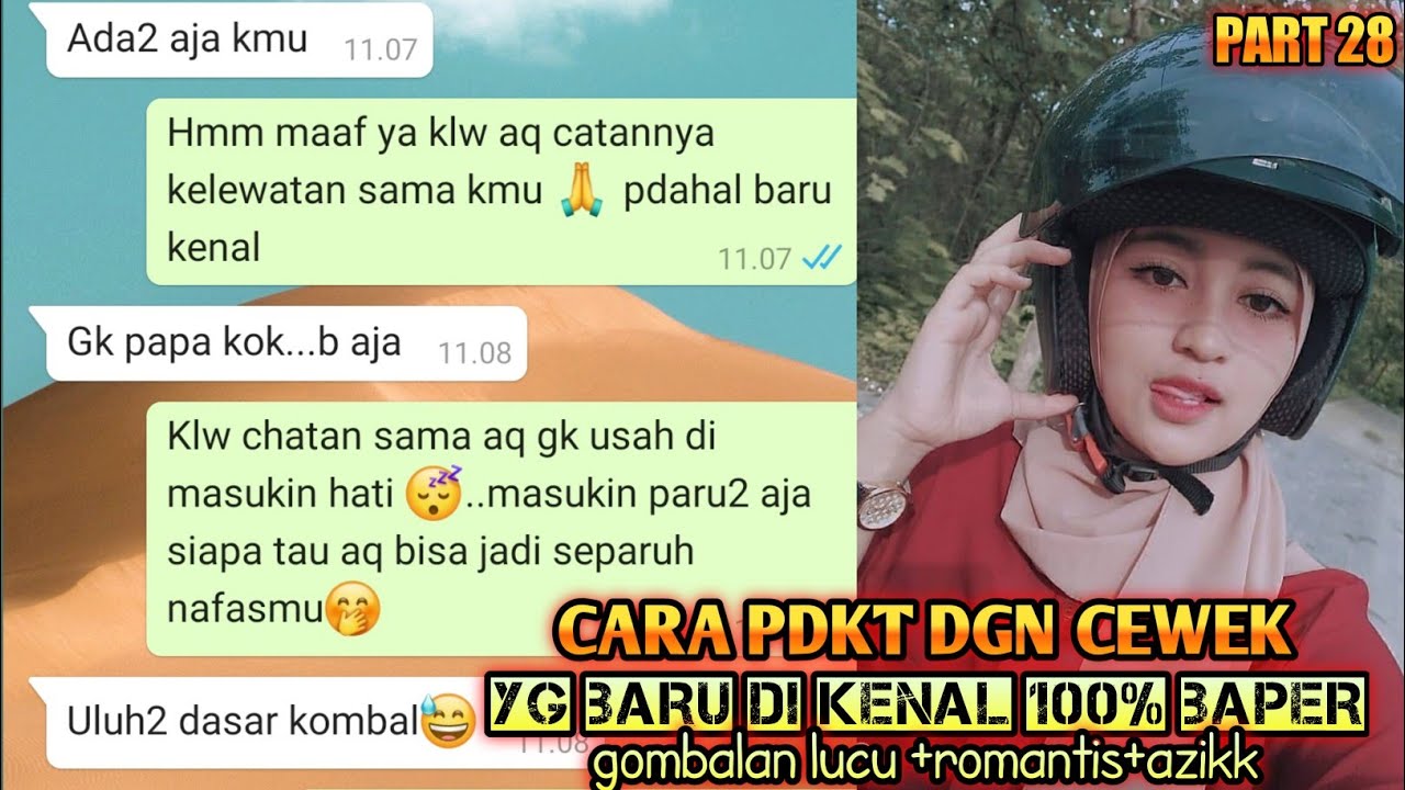 nggombalin cewek yang baru dikenal langsung baper#topik chat pdkt agar tidak garing agar  romantis