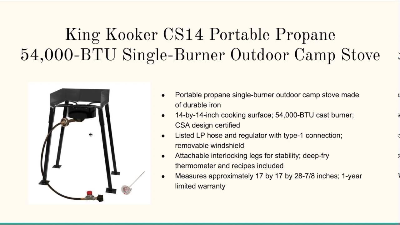 Propane Burners For Outdoor Cooking