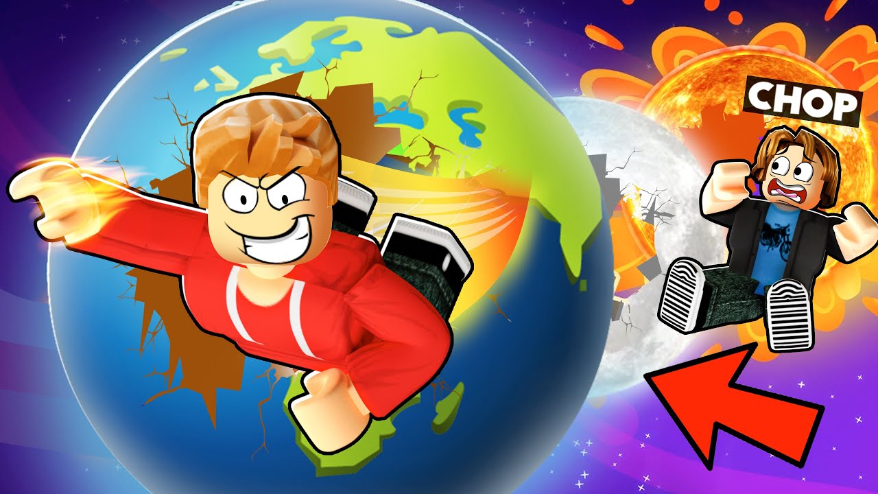 ROBLOX CHOP AND FROSTY PUNCH THROUGH MULTIPLE PLANETS