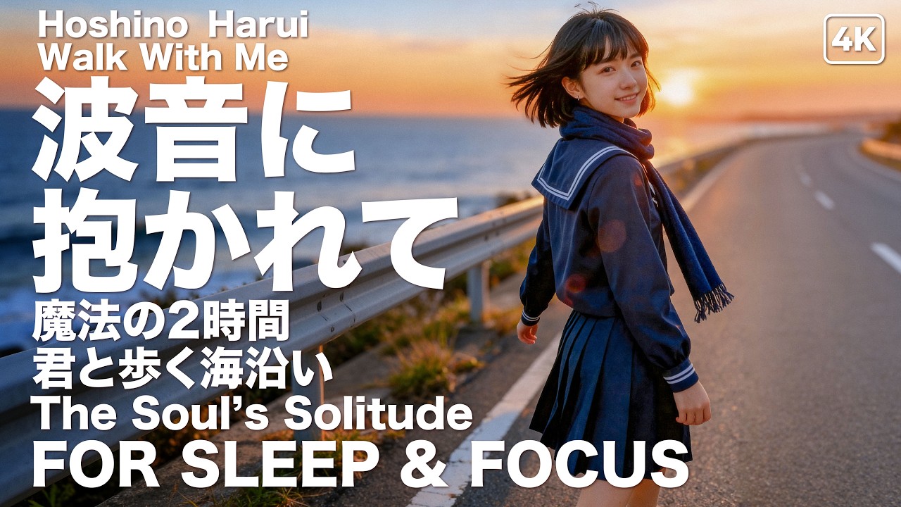 【睡眠用・癒しBGM】2時間耐久・波音に抱かれて・自律神経を整える・Lo-fi・Hoshino Harui 星野晴依・Deep Sleep・何も考えたくない夜・Relaxing Ocean