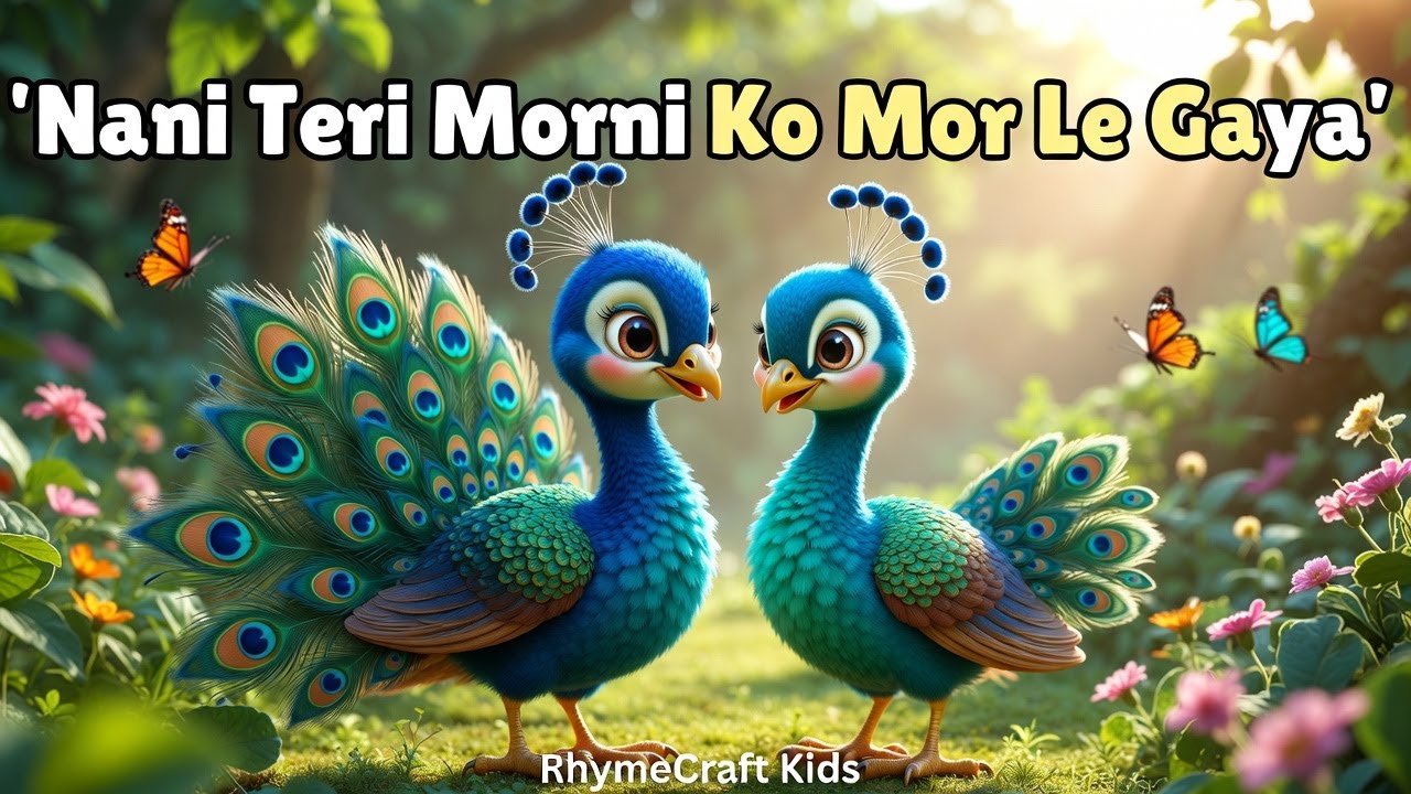 Nani Teri Morni Ko Mor Le Gaya | Classic Hindi Rhyme for Kids | RhymeCraft Kids #RhymeCraftKids