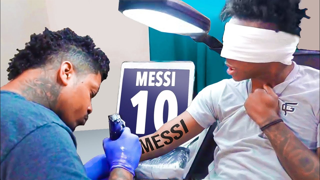 iShowSpeed Gets a Tattoo While BLINDFOLDED..