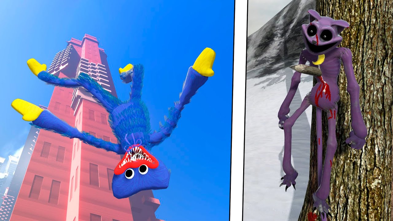 Poppy Playtime NPC Ragdolls VS Spikes! Epic NPC Falls Compilation #164