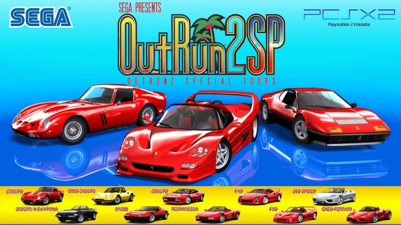 OutRun 2 SP Special Tours - All Cars List PS2 (PCSX2)