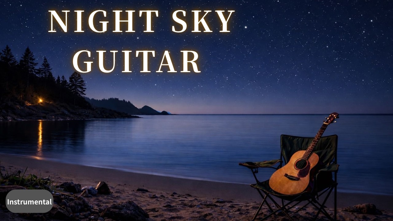 Night Sky Guitar BGM (30min) – Ocean Under the Stars