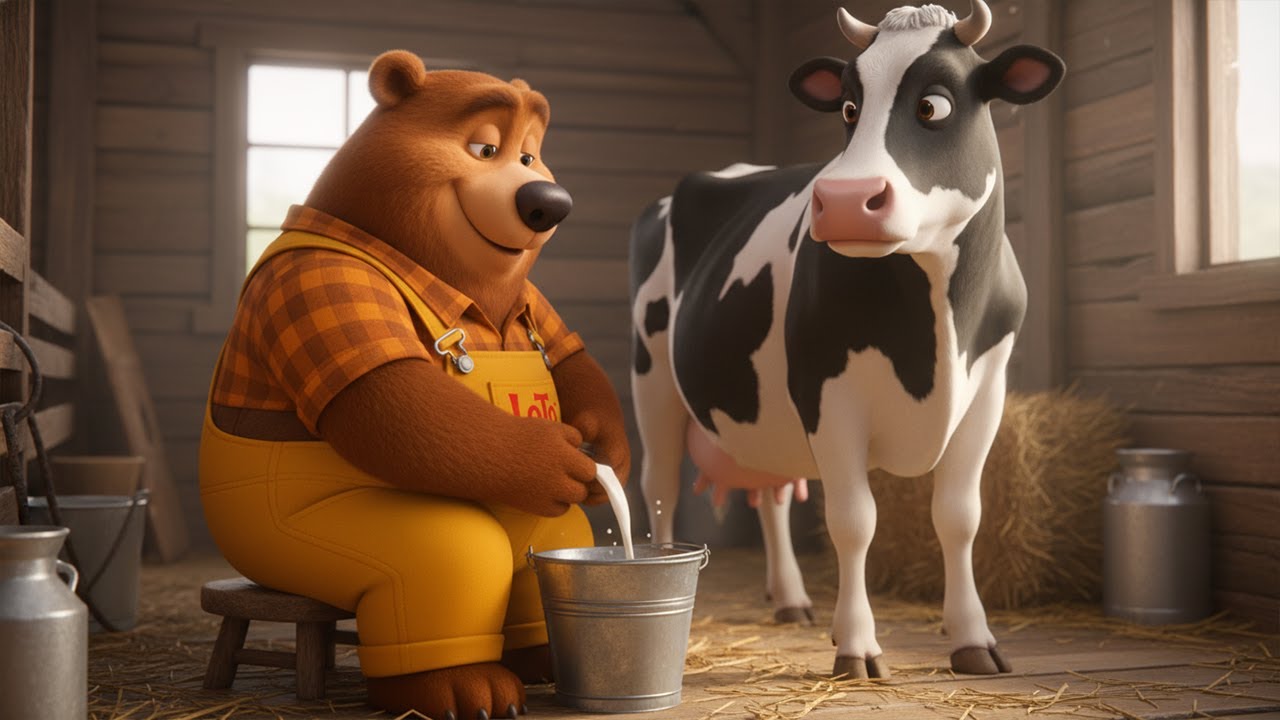 The Bear Who Milks Cows Unlikely Farmer's Journey to Delicious Cheese! -  Loto Bear Farm