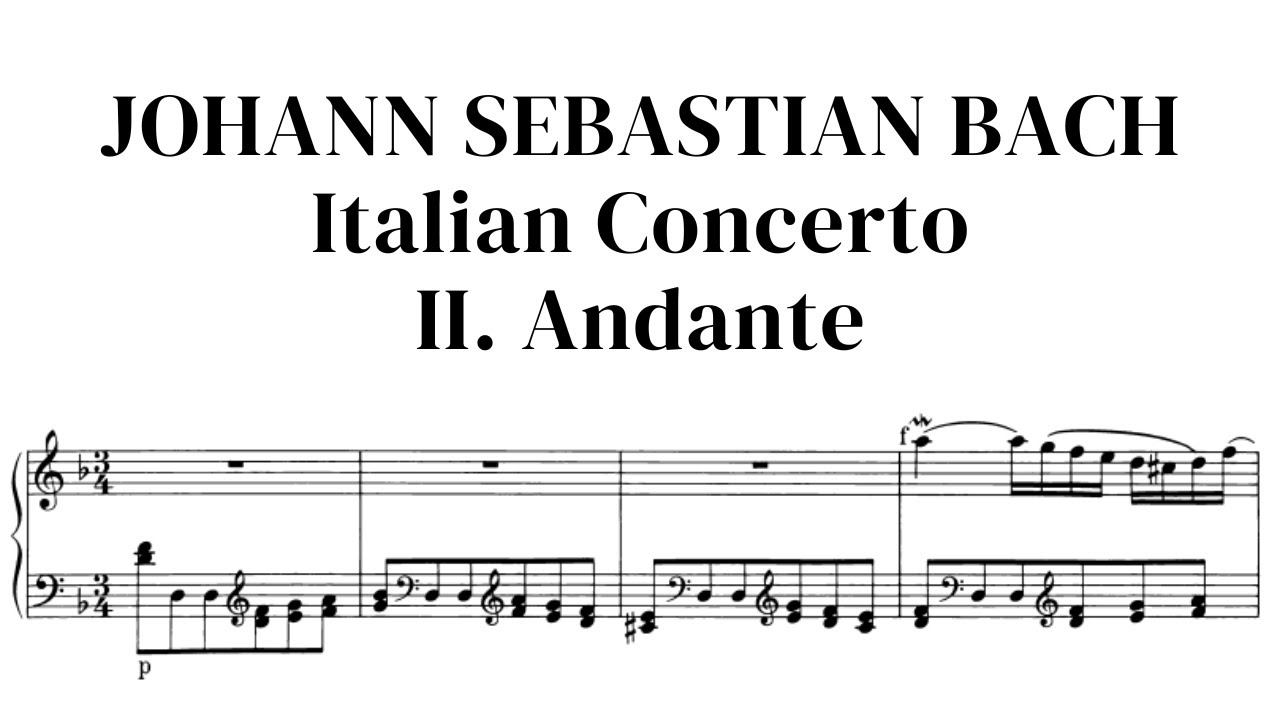 Bach: Italian Concerto (II. Andante) - sheet music