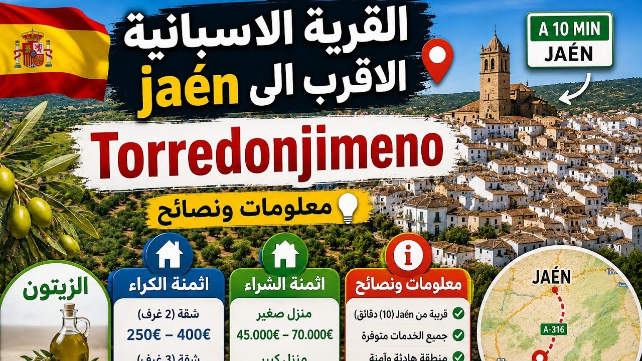القرية الاسبانية الاقرب الى jaén ،معلومات ونصائح .اثمنة الكراء والشراء.الزيتون...Torredonjimeno