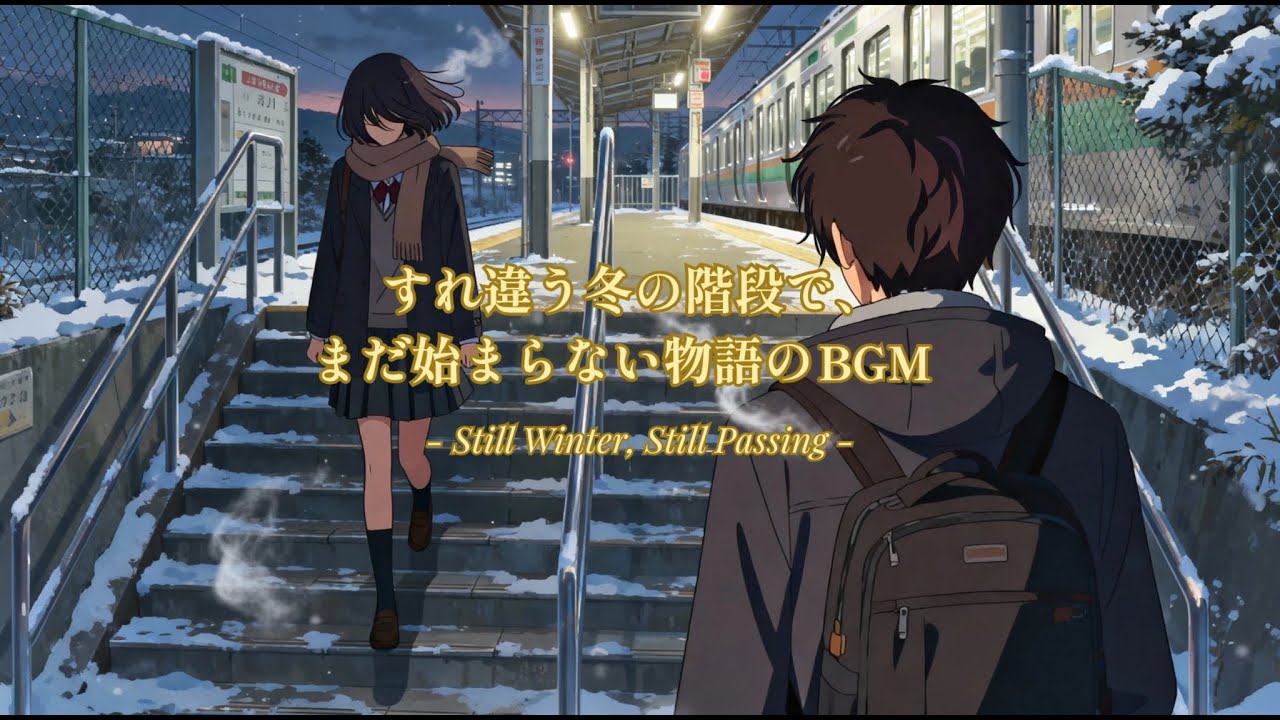 【Free Streaming BGM】すれ違う冬の階段 - Still Winter, Still Passing - / 1時間耐久