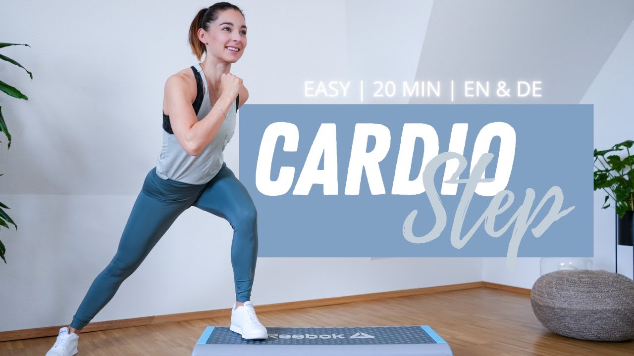 Cardio Step Aerobic | No Choreo | EN & DE | 20 Min | Easy Step Aerobics | Fatburn Step